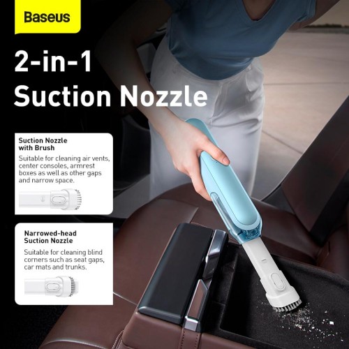 Автомобільний пилосос BASEUS Car Vacuum Cleaner A1 |25min, 4000Pa| blue