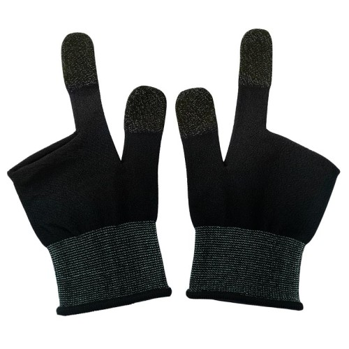 Напальчники для мобільних ігор HOCO Eagle Claw silver fiber two-finger gaming gloves GA21 black