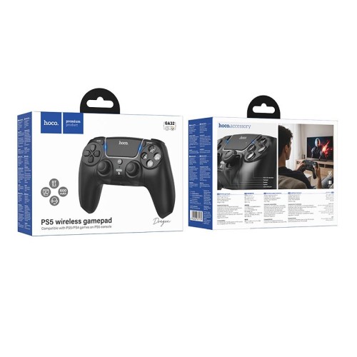 Ігровий контролер HOCO Dragon PS5 wireless gamepad GA32 |PS5, BT5.1, Dual Motor| white