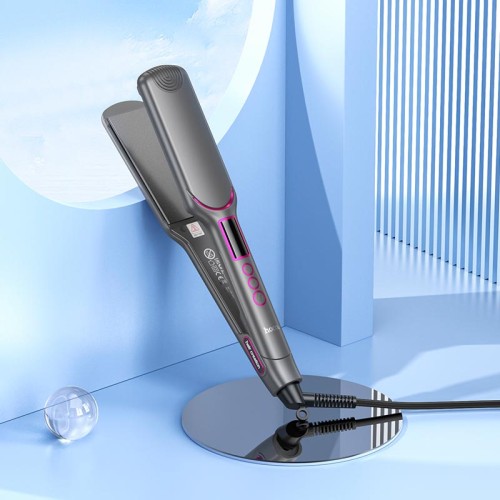 Плойка для укладання волосся HOCO Wide board hair straightener with digital display HP42 |6 levels temperature| grey