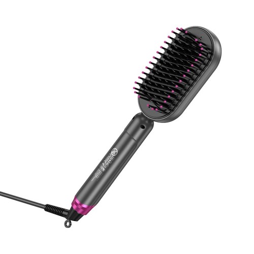 Електрична гребінець-випрямляч для волосся HOCO Electric straightening Hair comb with digital display HP44 grey