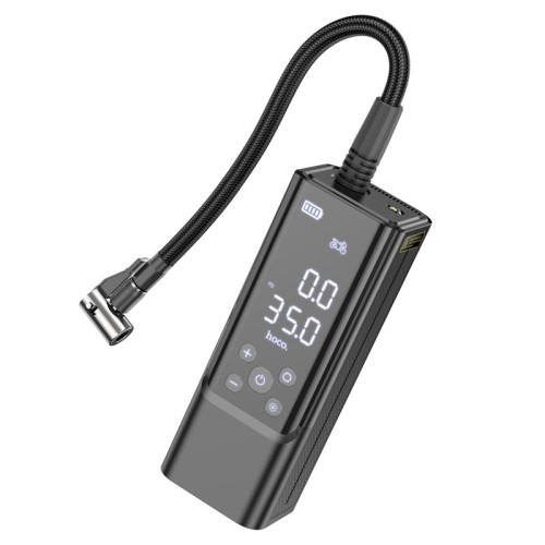 Портативний компресор HOCO Maddy portable smart air pump ZP7 (5000mAh) |10.3 bar| black
