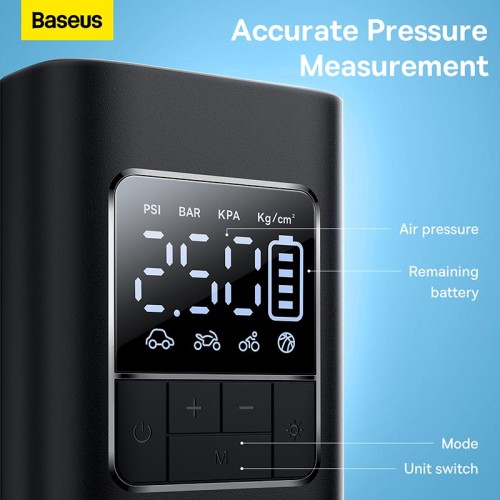 Портативний компресор для автомобіля Baseus SuperMini Pro Series Wireless Car Inflator black