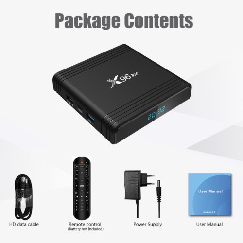 Android TV приставка Amlogic TV BOX X96 Air |S905X3, 2GB RAM, 16GB ROM| black