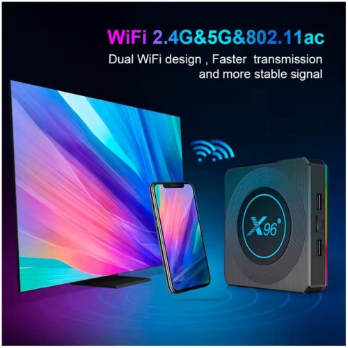 Android TV приставка Amlogic TV BOX X96x4 Air |S905X4, 4GB RAM, 32GB ROM| black