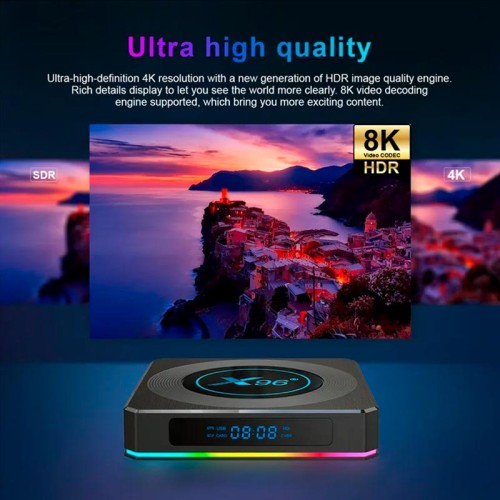 Android TV приставка Amlogic TV BOX X96x4 Air |S905X4, 4GB RAM, 64GB ROM| black