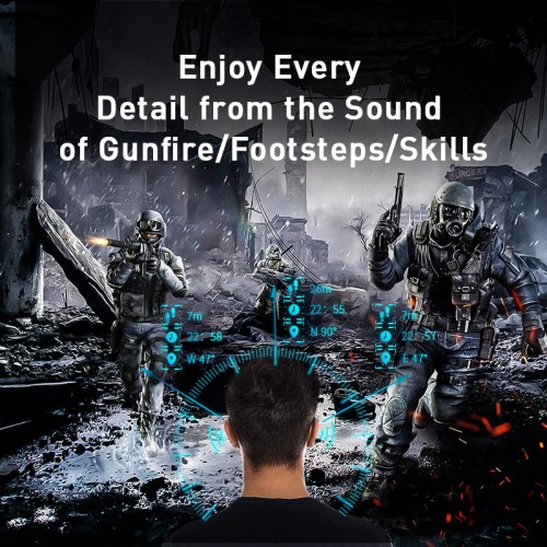 Навушники Baseus GAMO Immersive Virtual 3D Game Type - C Earphone black