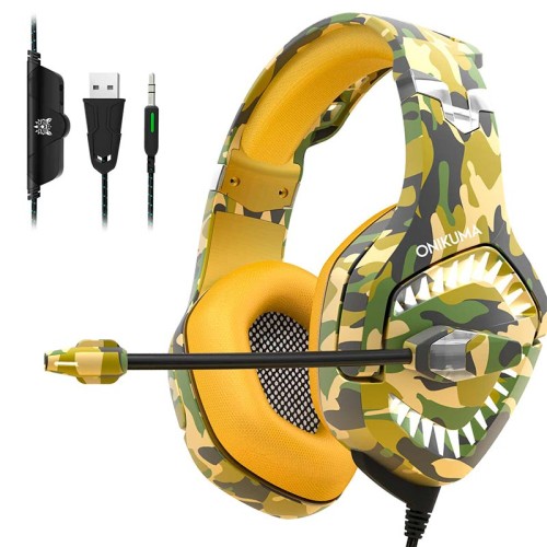 Навушники ONIKUMA Gaming with LED K1 Pro Camouflage-Grey