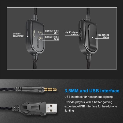 Навушники ONIKUMA Gaming K8 LED black