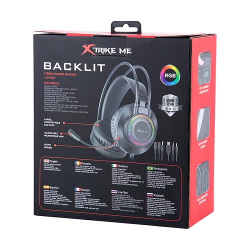 Навушники XTRIKE ME Gaming RGB Backlight GH-509 black