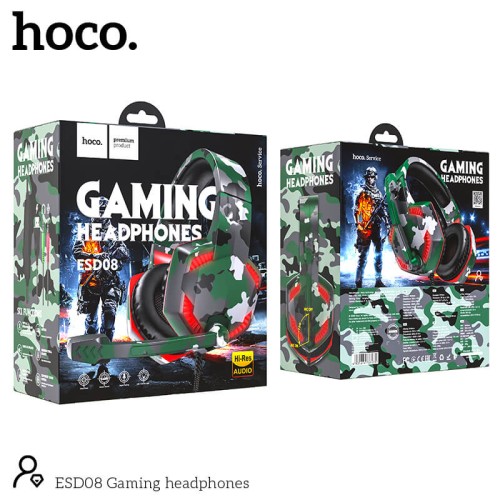 Навушники НОСО Gaming headphones Hi-Res ESD08 Camouflage-Green