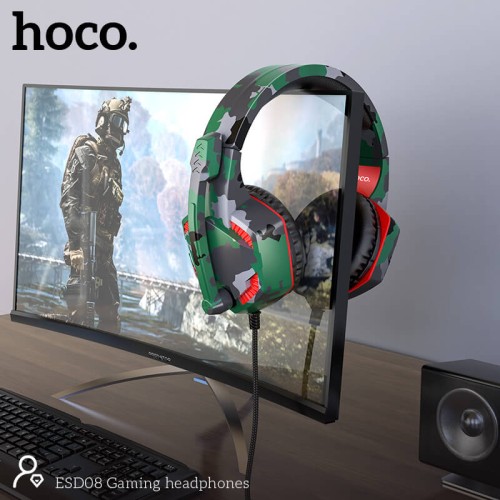 Навушники НОСО Gaming headphones Hi-Res ESD08 Camouflage-Green