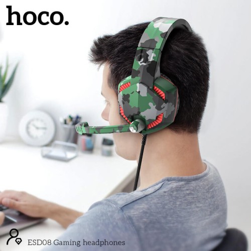 Навушники НОСО Gaming headphones Hi-Res ESD08 Camouflage-Green