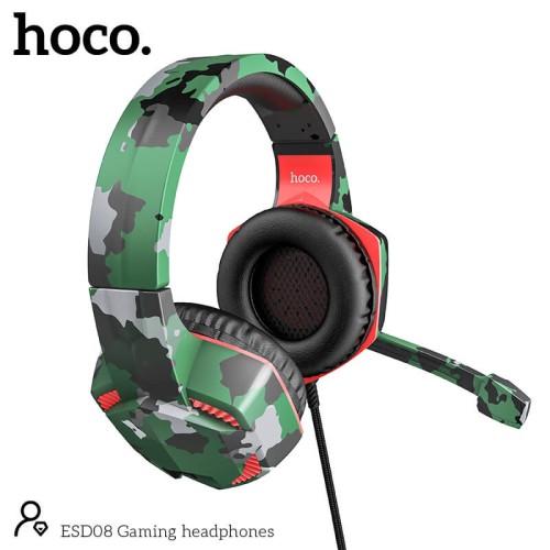 Навушники НОСО Gaming headphones Hi-Res ESD08 Camouflage-Green