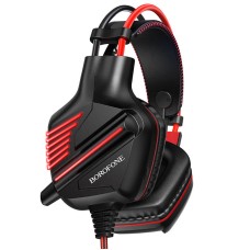Навушники BOROFONE Gaming LED Racing headphones Hi-Res BO101 black-red
