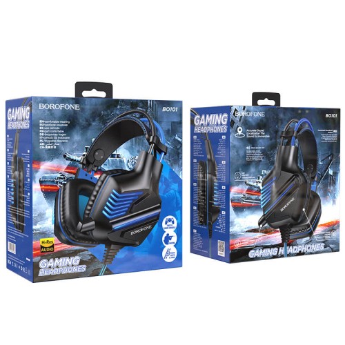 Навушники BOROFONE Gaming LED Racing headphones Hi-Res BO101 black-red