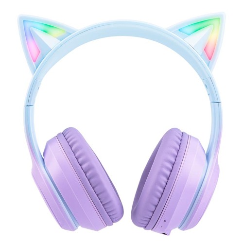 Навушники ONIKUMA Bluetooth Gaming CAT with LED B90 pink