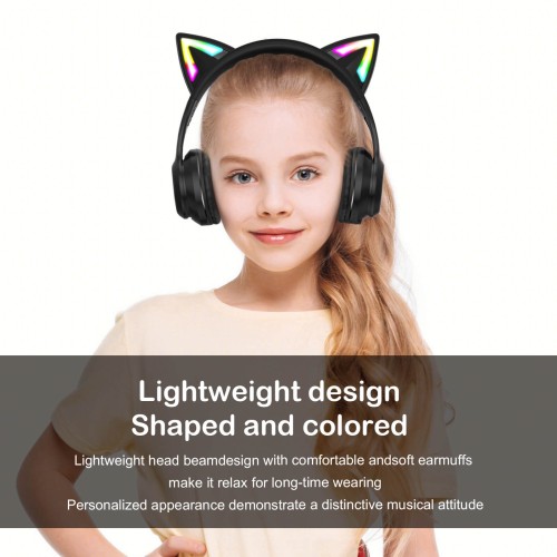 Навушники ONIKUMA Bluetooth Gaming CAT with LED B90 pink
