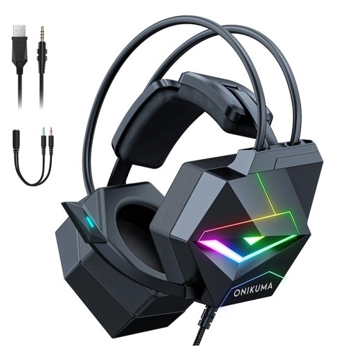 Навушники ONIKUMA Gaming with RGB LED X20 black
