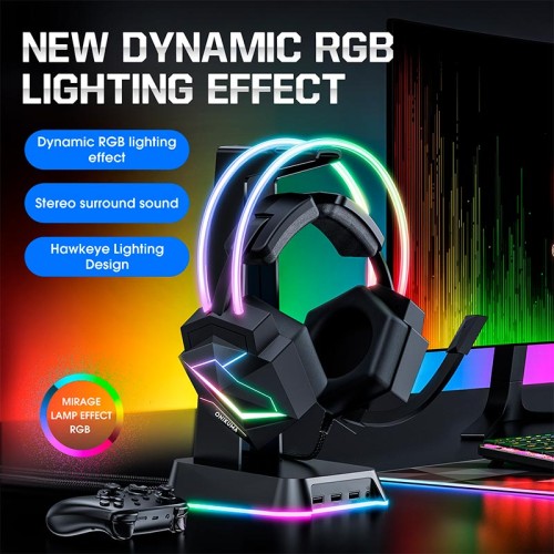 Навушники ONIKUMA Gaming with RGB LED X20 black