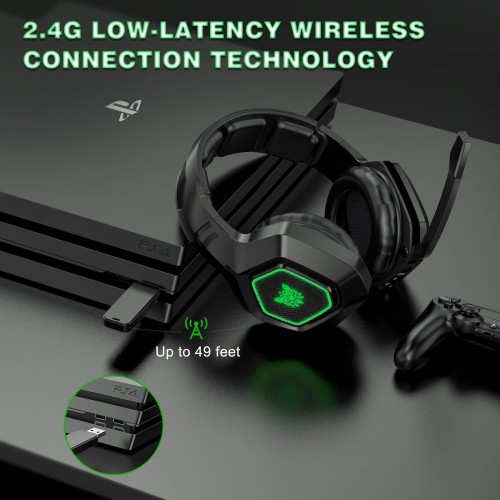 Навушники ONIKUMA Gaming with LED LED K10 2.4 G / 3.5 mm black