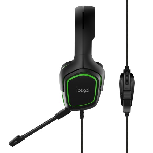 Навушники iPega Gaming PG-R006G |3.5mm, Noice Reduction| black-green