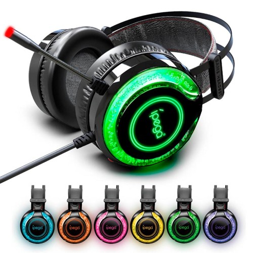 Навушники iPega Gaming with RGB LED PG-R015 Gaming headset |3.5mm, Noice Reduction| black-red