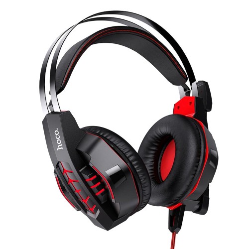 Навушники HOCO gaming Cool tour  headphones LED W102 black-blue