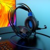 Навушники HOCO gaming Cool tour  headphones LED W102 black-blue
