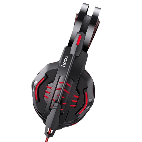 Навушники HOCO gaming Cool tour  headphones LED W102 black-blue