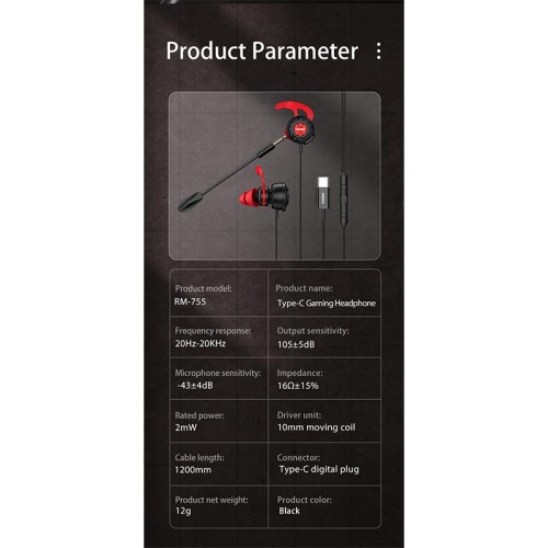 Навушники REMAX Lightning Gaming Headphone RM-750 black