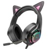 Навушники HOCO Cute cat luminous cat ear gaming headphones W107 elf