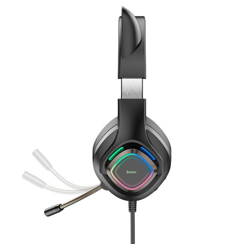 Навушники HOCO Cute cat luminous cat ear gaming headphones W107 elf