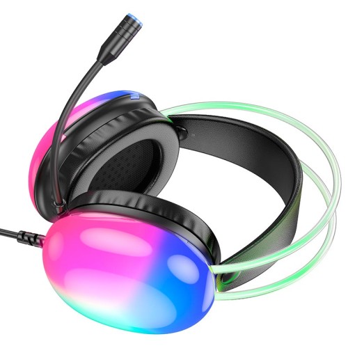 Навушники HOCO Rich channel gaming headphones RGB W109 Plus |USB7.1, 2m| black