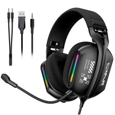 Навушники Onikuma Noise Cancelling Headphone Wired Game Headset X12 |USB+3.5mm, RGB| black