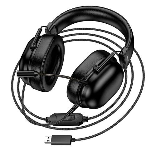 Навушники HOCO Dynamic USB7.1 channel gaming headphones W113 |2m, HD Mic| black