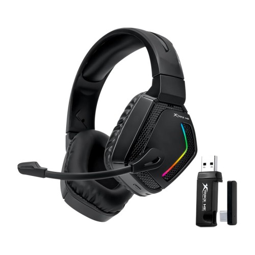 Навушники XTRIKE ME Tri-mode wirless headset GH-512W  |2x3.5mm*1+USB, 2.4G, RGB| black