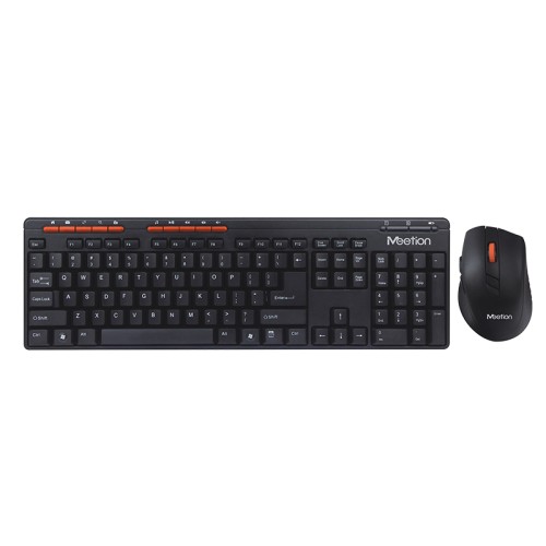 Набір Combo MEETION 2in1 Keyboard/Mouse Wireless 2.4G MT-4100 |Eng/ru розгортка| black