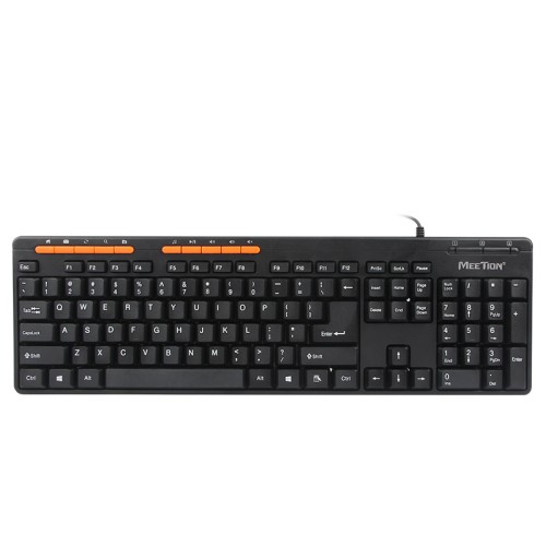Клавіатура Meetion USB Multimedia Keyboard K600M |Eng/ru розгортка| black