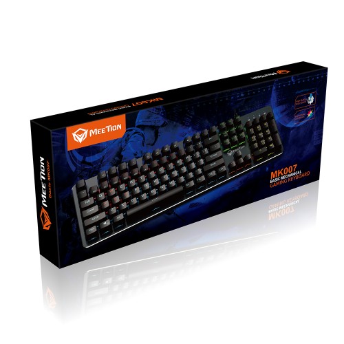 Клавіатура Meetion LED Mechanical Gaming Keyboard MK007 |Ukr/ru/EN розгортка| black