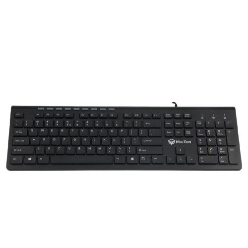 Клавіатура Meetion Wired Standard Multimedia Ultrathin Keyboard K842M |Eng/ru розгортка| black
