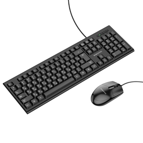 Набір office Combo BOROFONE Business keyboard and mouse set BG6 (Keyboard RU/ENG розгортка/Mouse) black