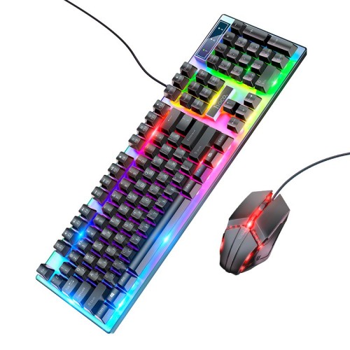 Набір Combo HOCO Luminous gaming keyboard and mouse set GM18 |Eng/ru розгортка| black