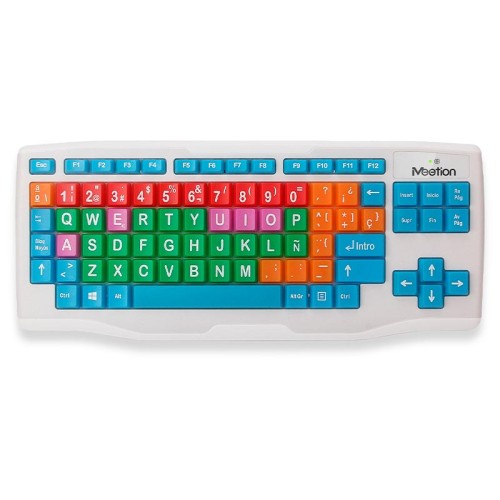 Клавіатура MEETION 2.4G Kids wireless Keyboard WK800 |RU/EN Layout| white