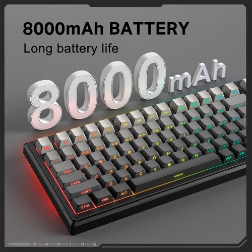 Клавиатура Onikuma (2.4G+Bluetooth+wired) With RGB Mechanical Keyboard 82 Keys G83 |ENG Layouts| black