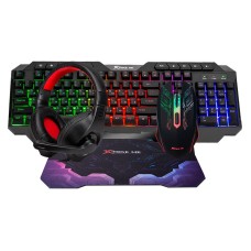 Набір Gaming Combo 4-in-1 XTRIKE ME CMX-415 (Keyboard UA розгортка/Headset/Mouse/Mousepad) black