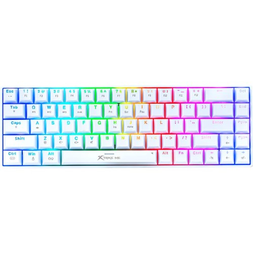 Клавіатура XTRIKE ME Tri-mode mechanical wireless keyboard GK-995W WH |68 Keys, BT/2.4G/Type-C, RGB, EN Layout| white