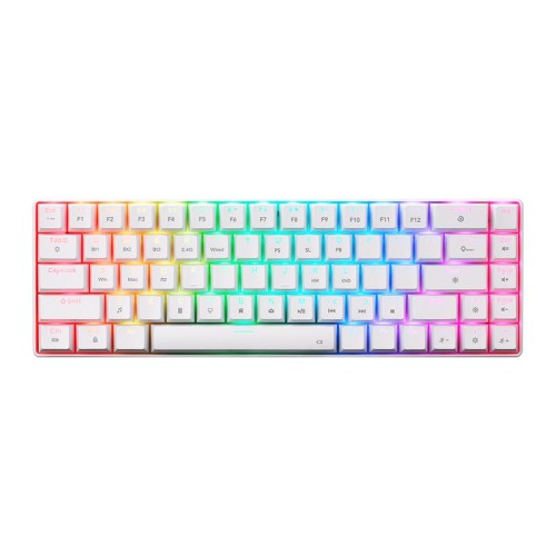 Клавіатура XTRIKE ME Tri-mode mechanical wireless keyboard GK-995W WH |68 Keys, BT/2.4G/Type-C, RGB, EN Layout| white