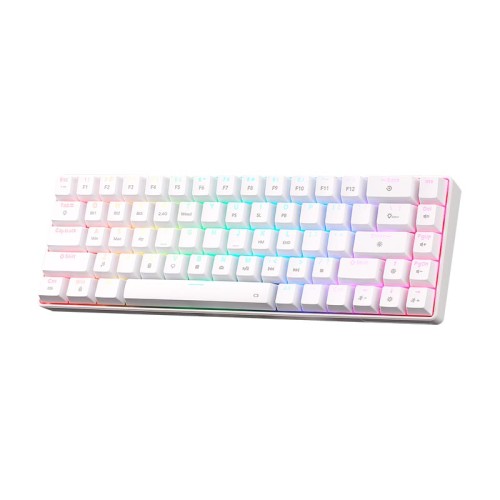 Клавіатура XTRIKE ME Tri-mode mechanical wireless keyboard GK-995W WH |68 Keys, BT/2.4G/Type-C, RGB, EN Layout| white