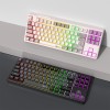 Ігрова клавіатура Meetion Tri-Mode RGB Backlit Mechanical Keyboard MK14 |BT5.0/2.4G/Wired| (Укр/рос/Англ розгортка) white